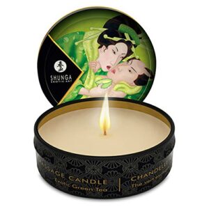 Shunga Massage Candle Exotic Green Tea 1oz
