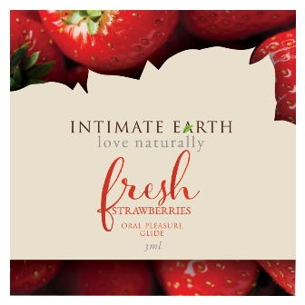 Intimate Earth Oral Pleasure Flide-Fresh Strawberries-Foil Pack