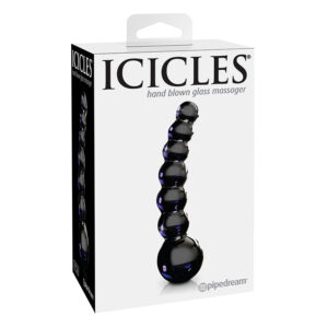 Pipedream Icicles #66 Black Glass Dildo