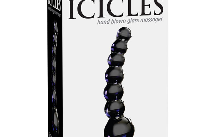 Pipedream Icicles #66 Black Glass Dildo