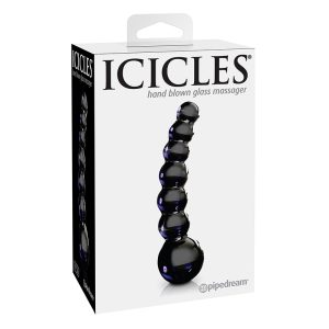 Pipedream Icicles Black Glass Wand