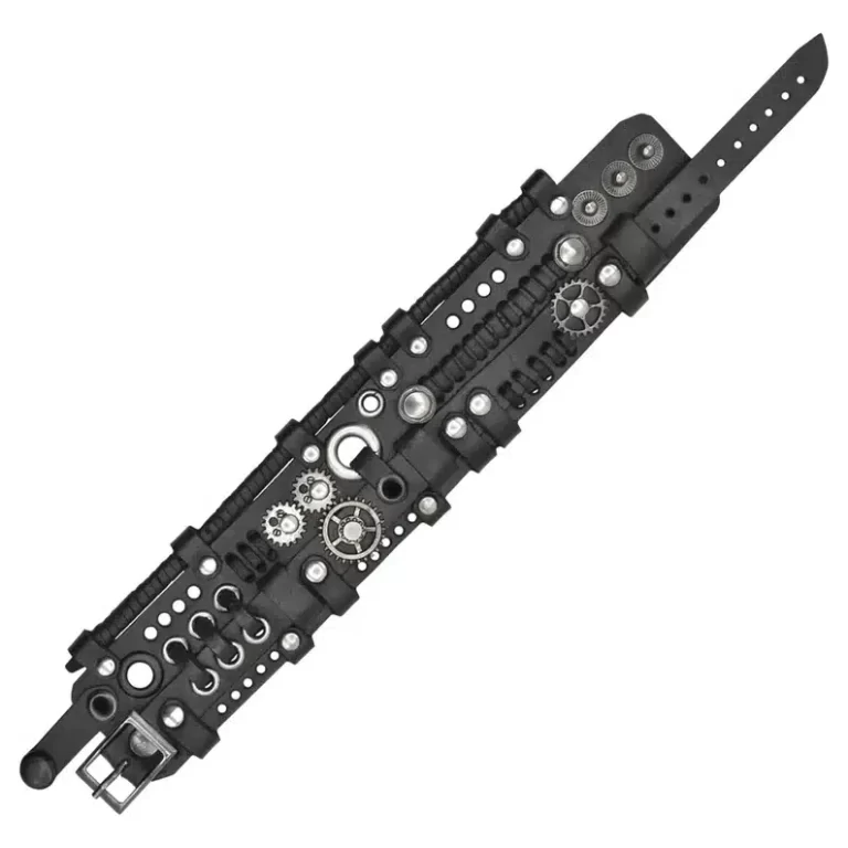 Steampunk Leather Bracelet
